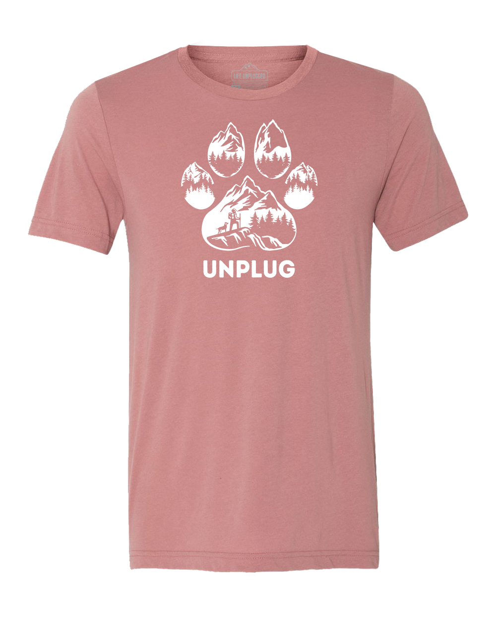 Paw Print Mountain Scene Triblend T-Shirt