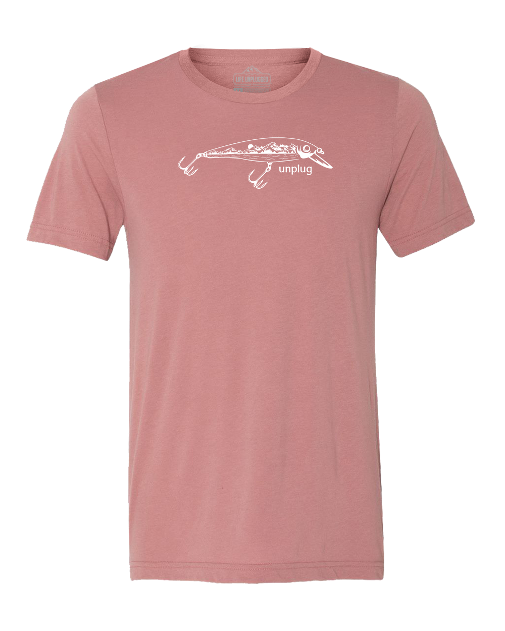 Fishing Lure Mountain Scene Triblend T-Shirt