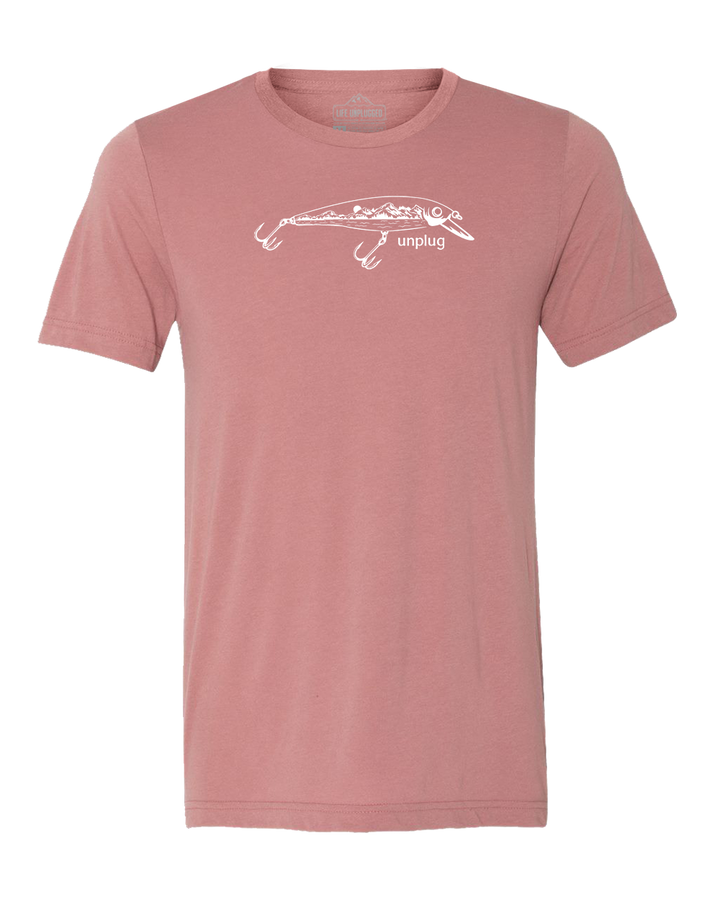 Fishing Lure Mountain Scene Triblend T-Shirt