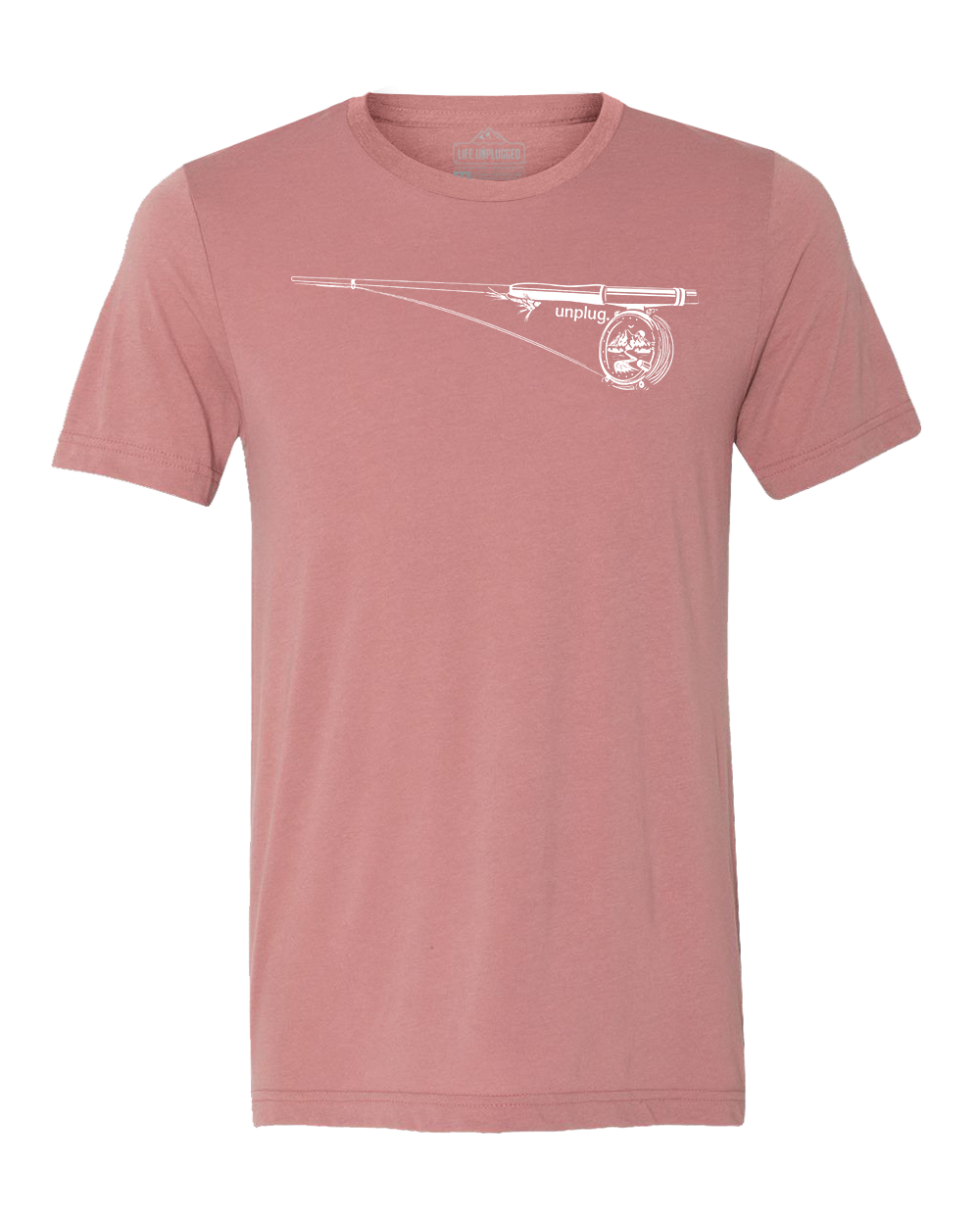 Fly Fishing Mountain Scene Triblend T-Shirt