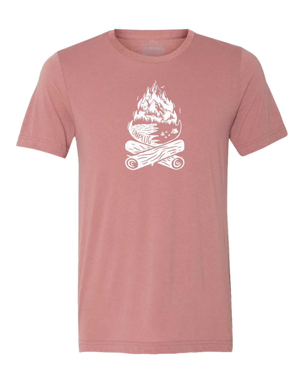 Campfire Mountain scene Triblend T-Shirt