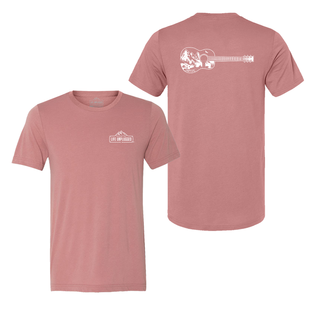Guitar Mountain Scene Triblend T-Shirt