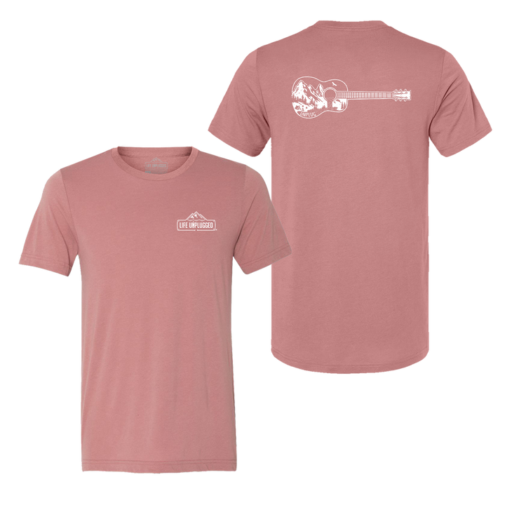 Guitar Mountain Scene Triblend T-Shirt