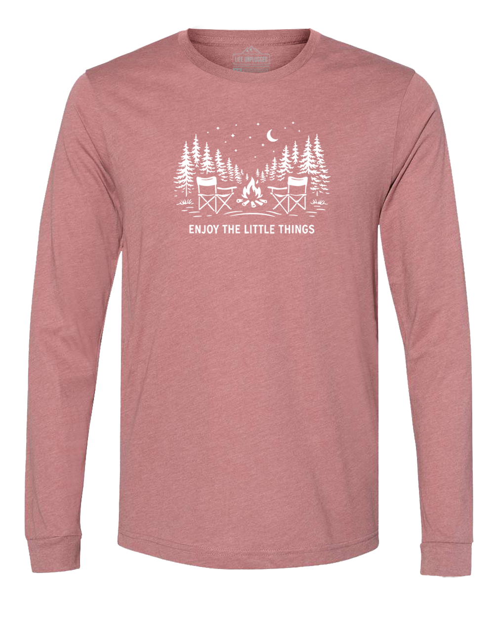 Enjoy The Little Things Campfire scene Long Sleeve T-Shirt