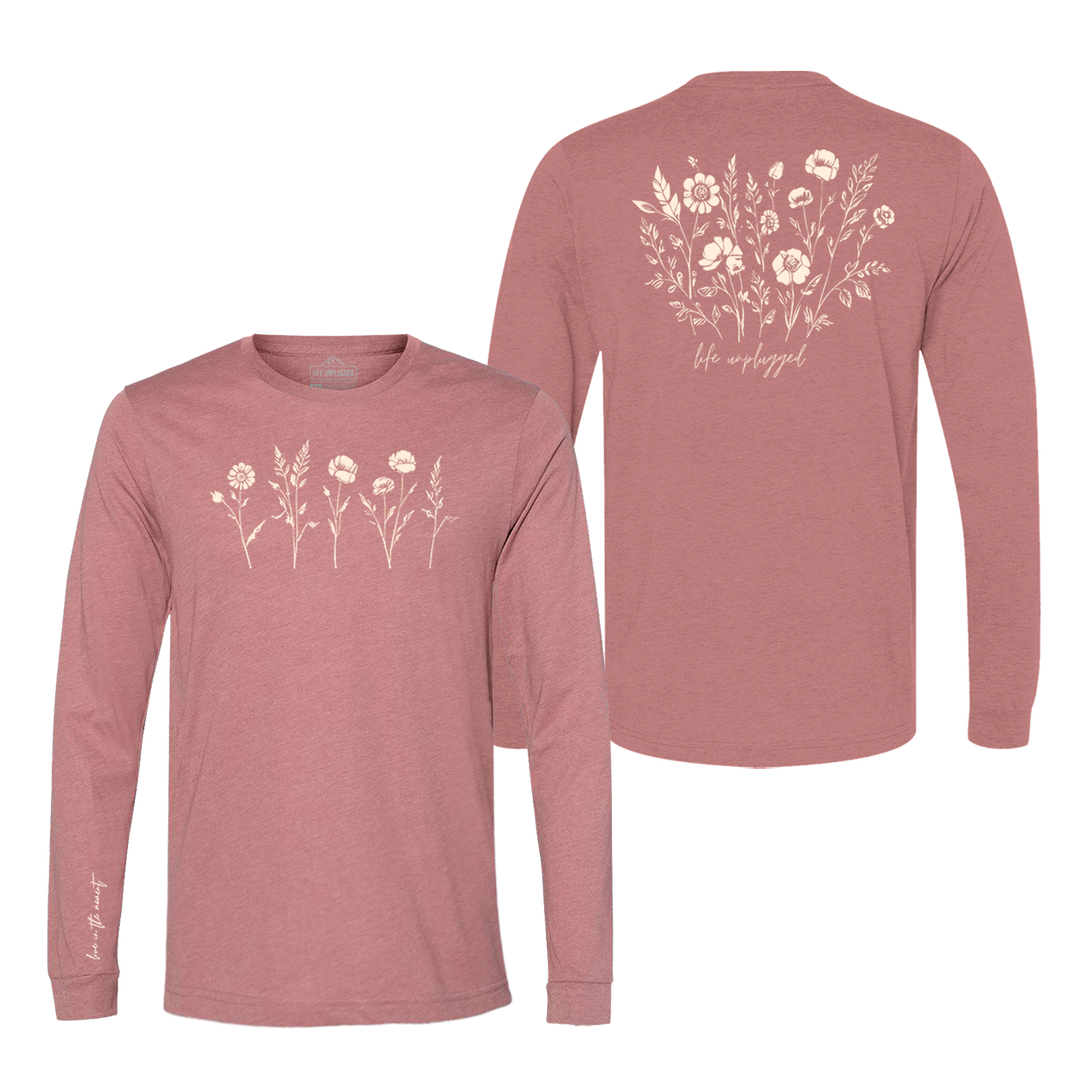 Live in the Moment Wildflower Long Sleeve T-Shirt