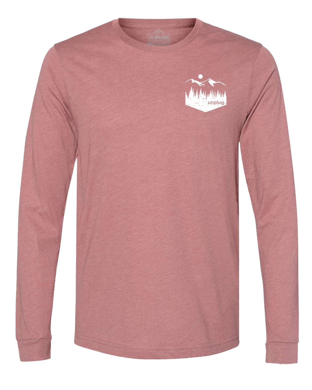 Unplug Mountain Left Chest Pocket Long Sleeve T-Shirt