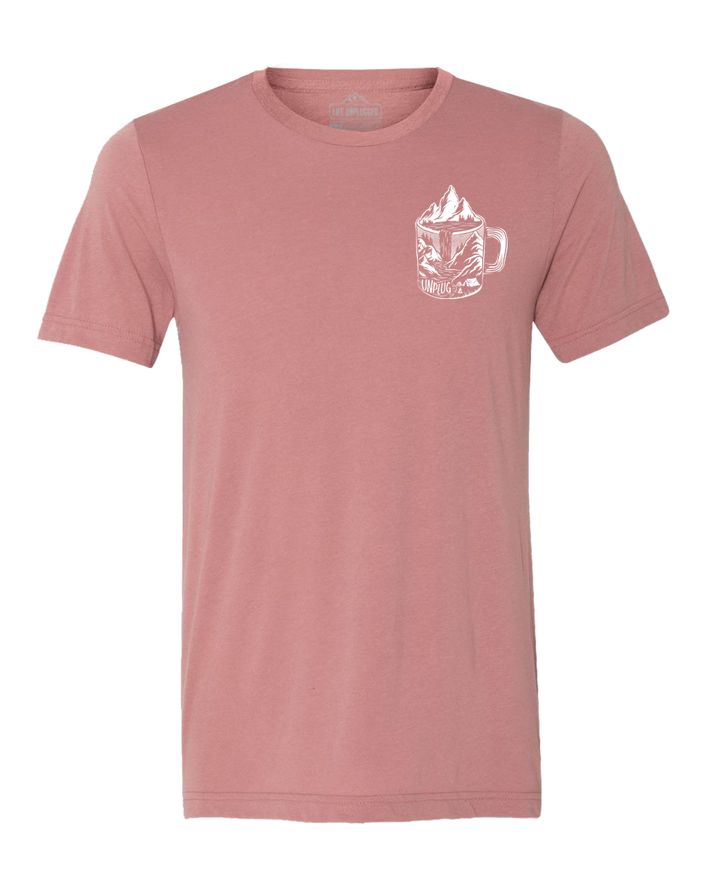 Coffee Mountain Scene Left Chest Triblend T-Shirt