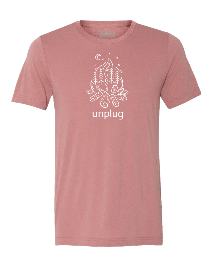 Campfire Camping Scene Triblend T-Shirt