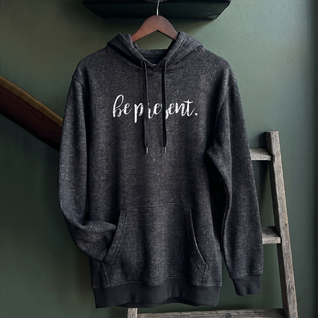 BE PRESENT CURSIVE Nantucket Super Soft Sweater Hoodie