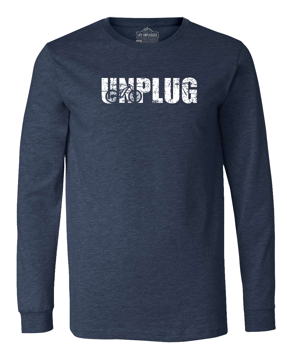 Unplug Mountain Bike Silhouette Long Sleeve T-Shirt