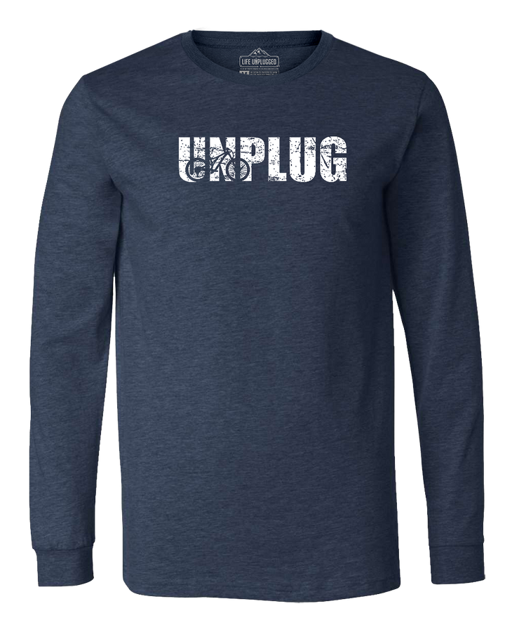 Unplug Mountain Bike Silhouette Long Sleeve T-Shirt