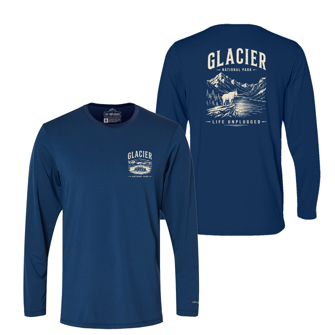 GLACIER NATIONAL PARK Performance Long Sleeve with UPF 50+
