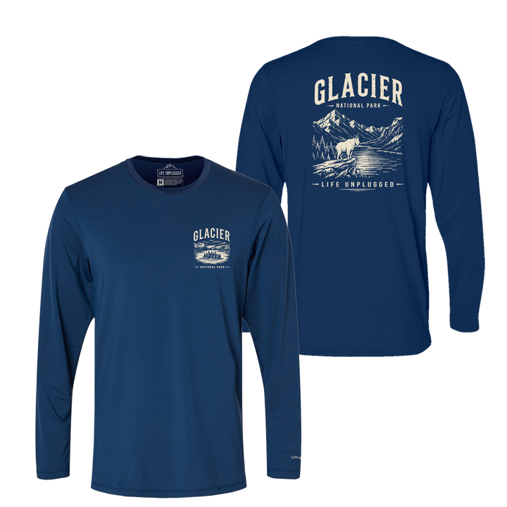 GLACIER NATIONAL PARK Performance Long Sleeve with UPF 50+