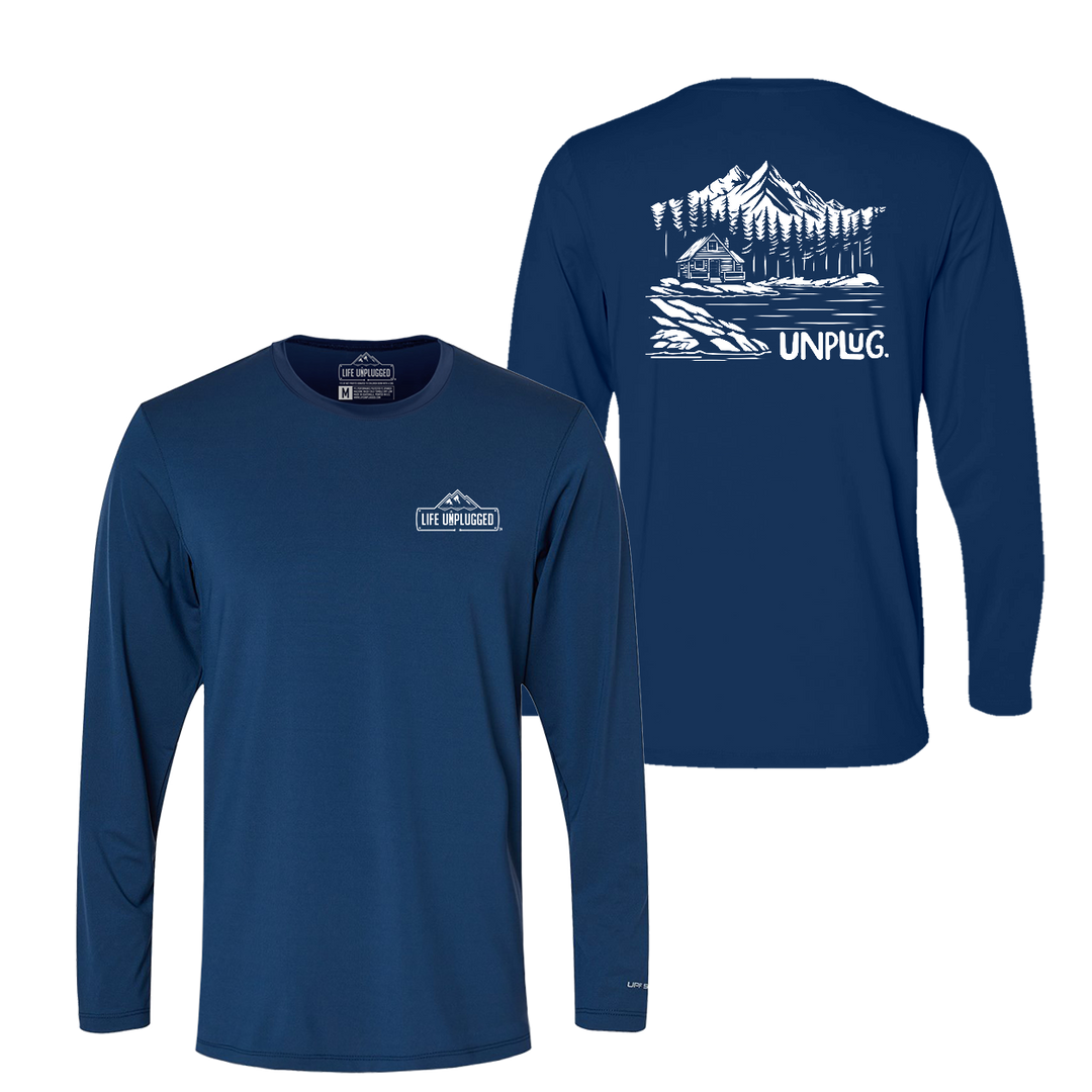 Cabin In the woods Performance Long Sleeve with UPF 50+