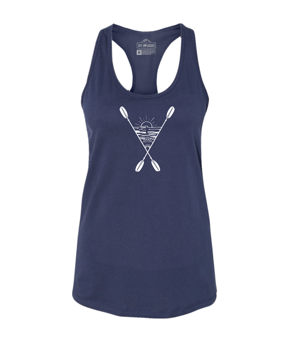 Kayaking Into The Sunset Women's Racerback Tank Top