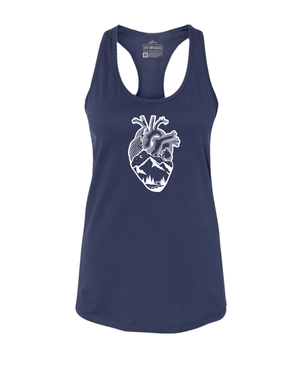 Anatomical Heart (Full Chest) Women's Racerback Tank Top