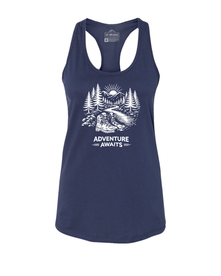 ADVENTURE AWAITS Women's Racerback Tank Top