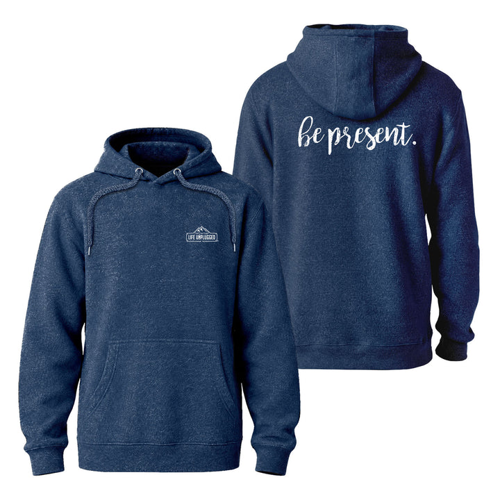 BE PRESENT CURSIVE Nantucket Super Soft Sweater Hoodie