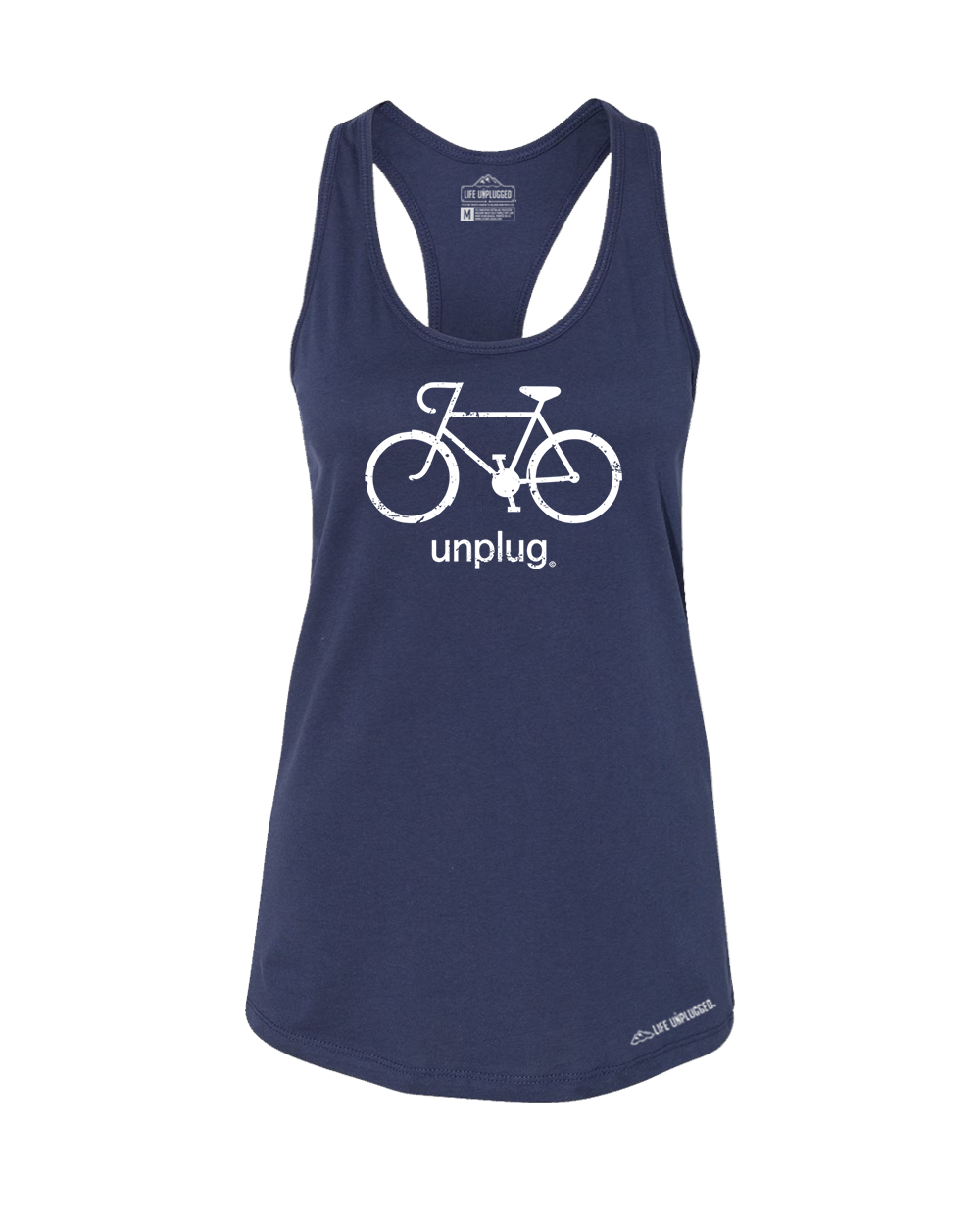 Road Bike Premium Women's Relaxed Fit Racerback Tank Top - Life Unplugged