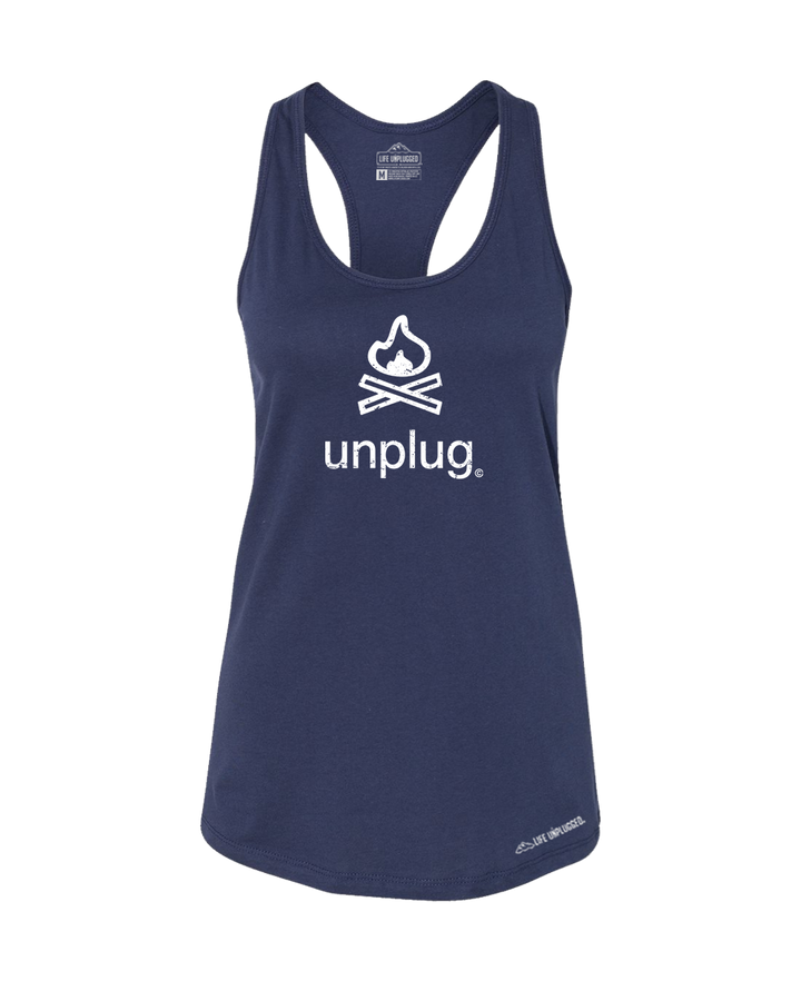 Campfire Premium Women's Relaxed Fit Racerback Tank Top - Life Unplugged