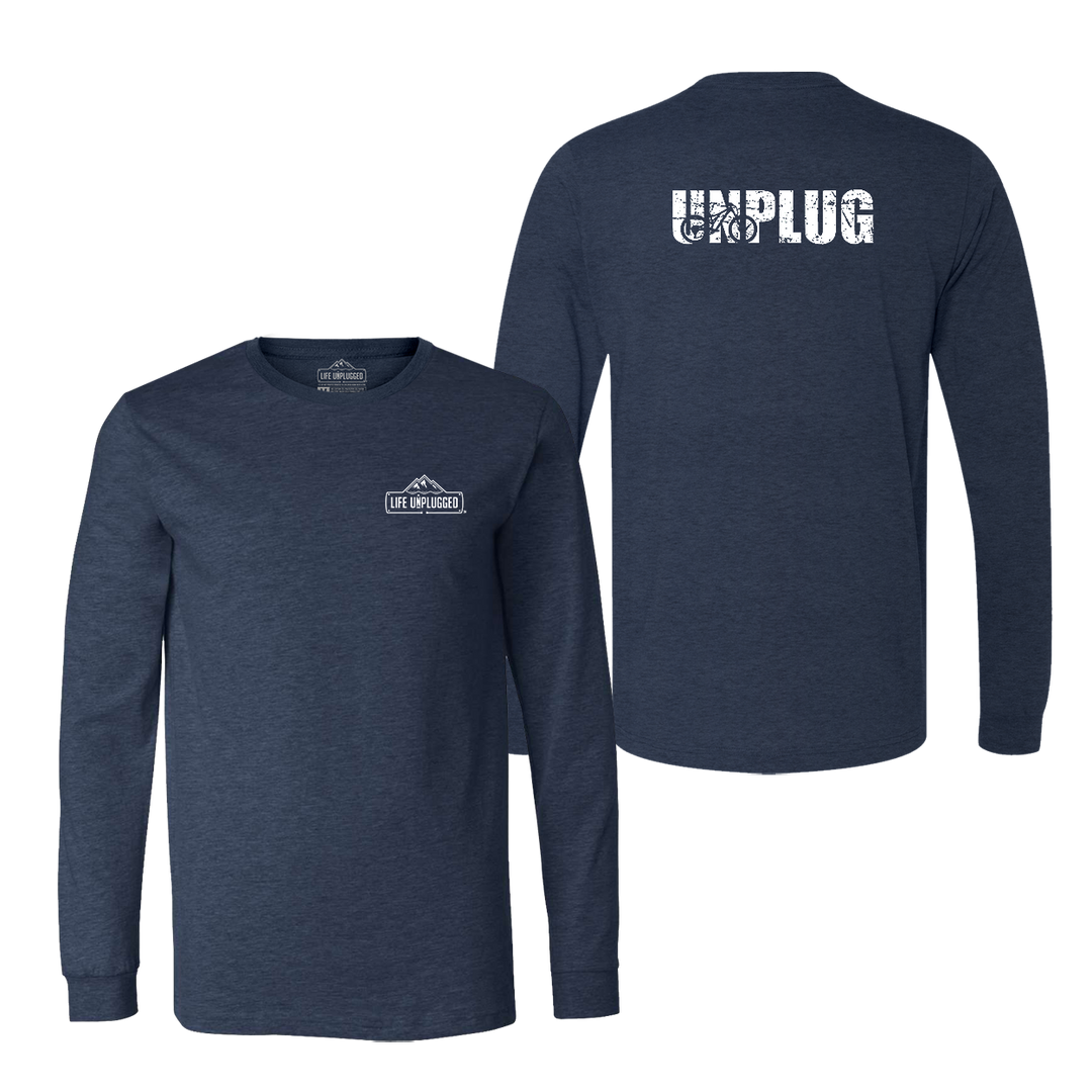 Unplug Mountain Bike Silhouette Long Sleeve T-Shirt
