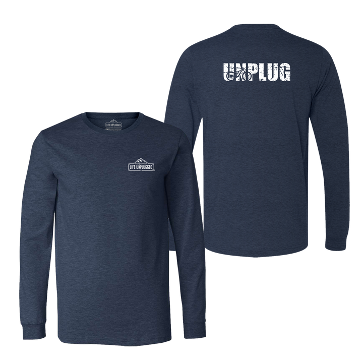 Unplug Mountain Bike Silhouette Long Sleeve T-Shirt