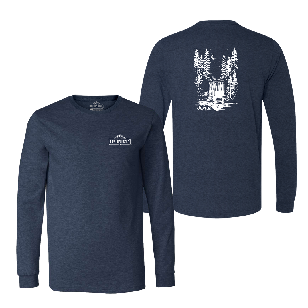 WATERFALL UNDER THE STARS Long Sleeve T-Shirt