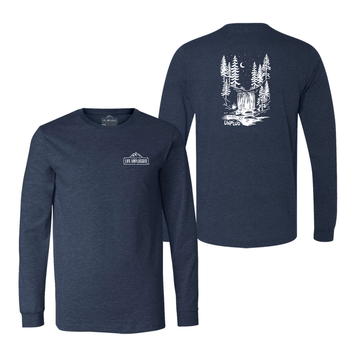 WATERFALL UNDER THE STARS Long Sleeve T-Shirt
