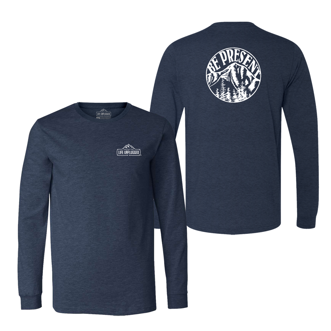 Be Present Mountain Long Sleeve T-Shirt