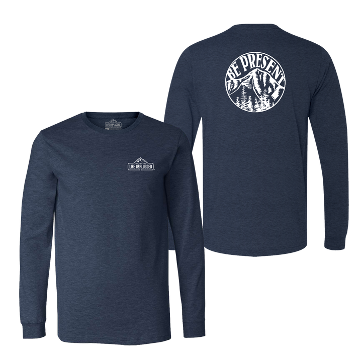 Be Present Mountain Long Sleeve T-Shirt