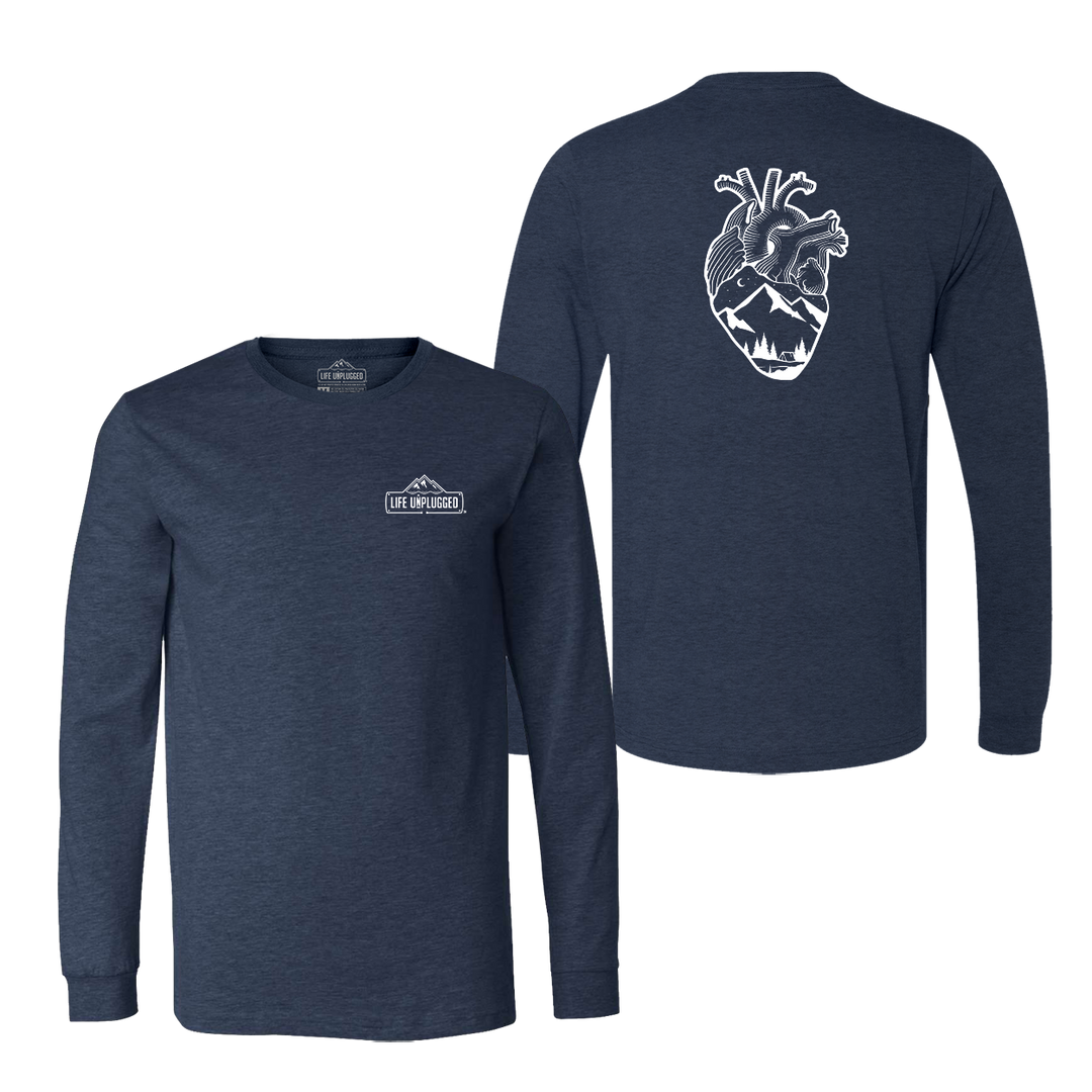Anatomical Heart (Full Chest) Long Sleeve T-Shirt