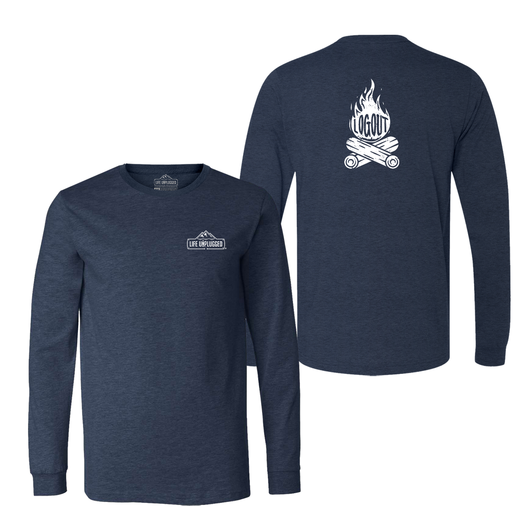 Log Out Campfire Long Sleeve T-Shirt