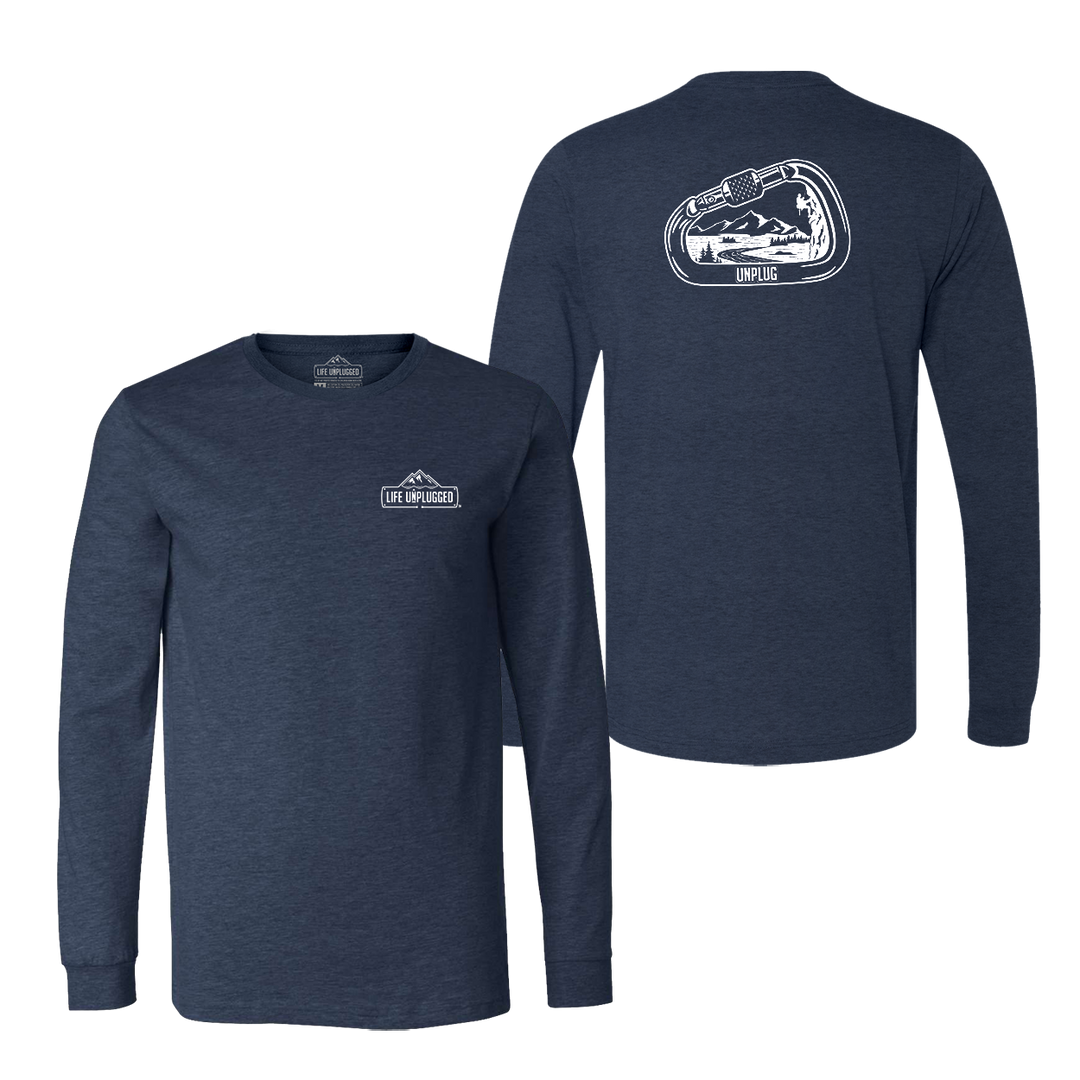 Rock Climbing Mountain Scene Long Sleeve T-Shirt