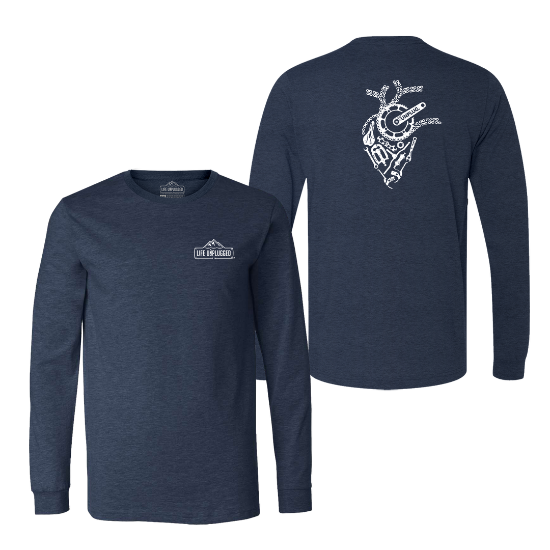 Anatomical Heart (Bicycle Parts) Long Sleeve T-Shirt