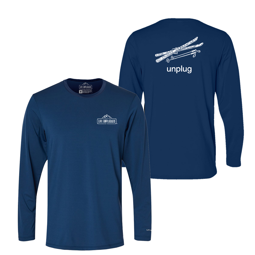 VINTAGE SKIS Performance Long Sleeve with UPF 50+