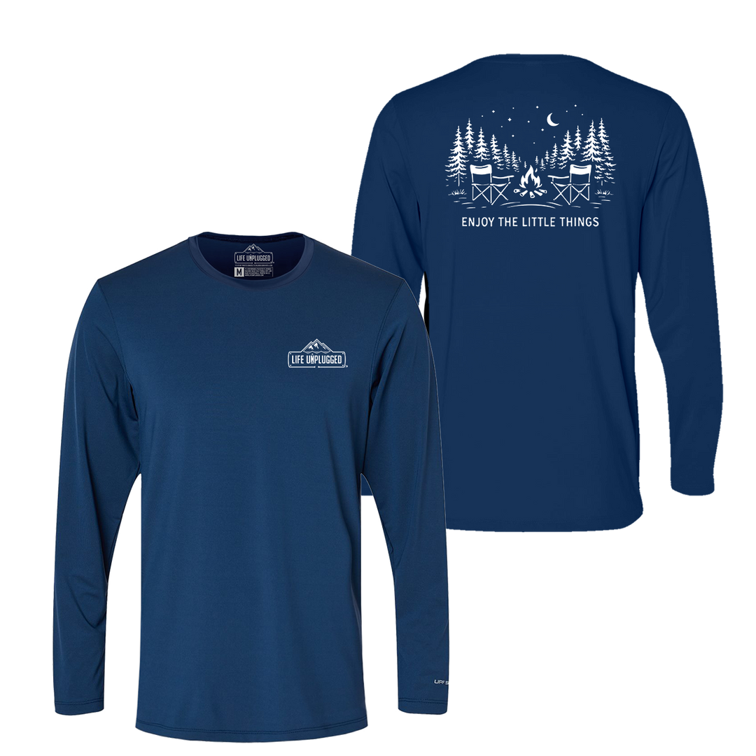 Enjoy The Little Things Campfire scene Performance Long Sleeve with UPF 50+
