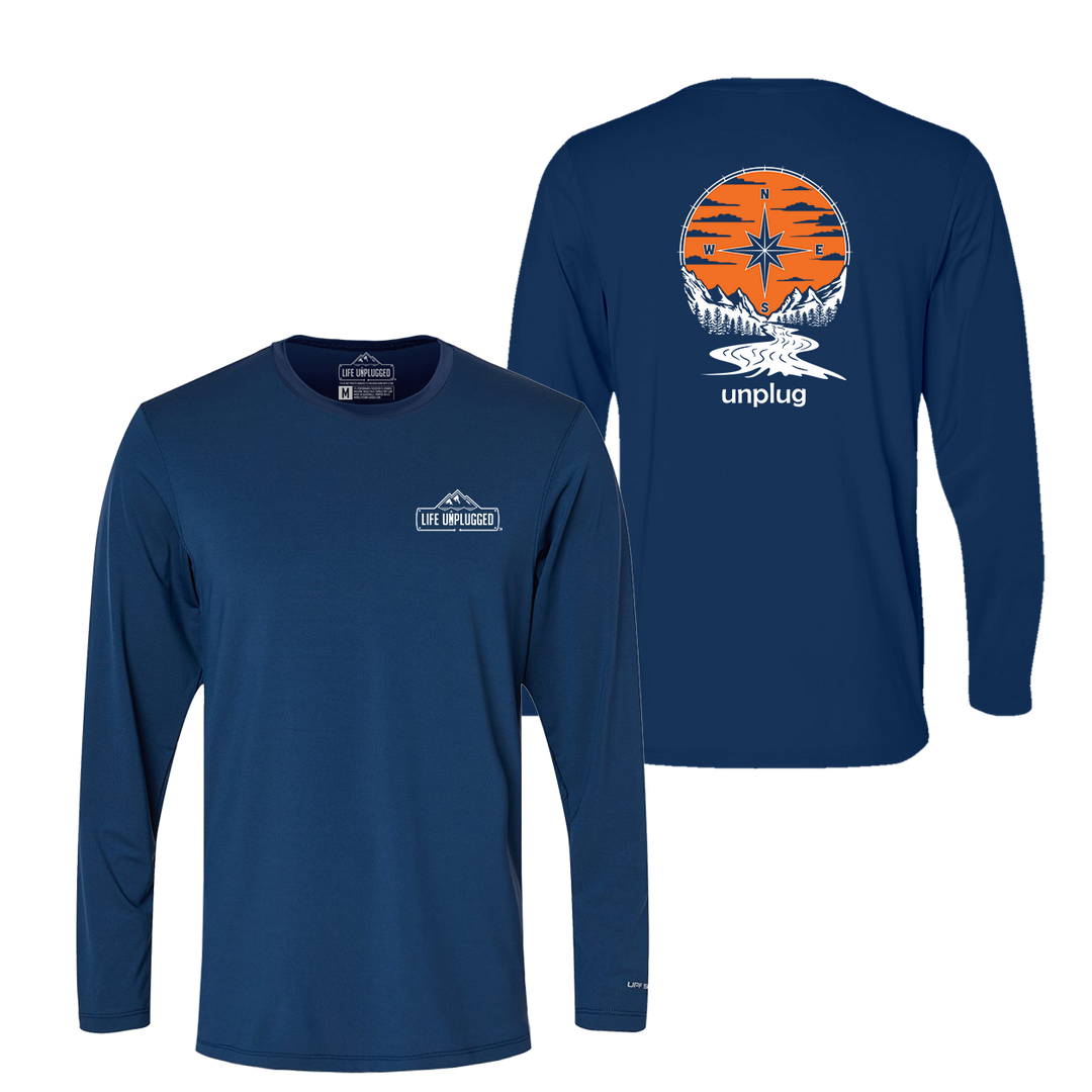 Compass Sunset Performance Long Sleeve with UPF 50+
