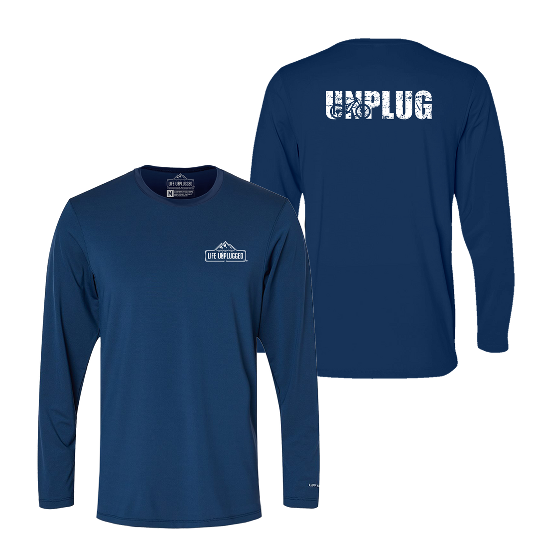 Unplug Mountain Bike Silhouette Performance Long Sleeve with UPF 50+