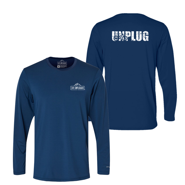 Unplug Mountain Bike Silhouette Performance Long Sleeve with UPF 50+