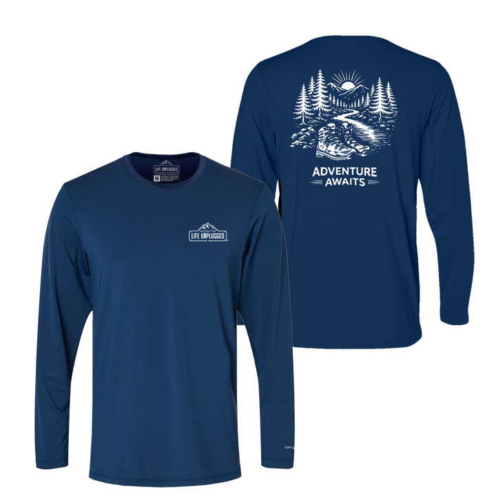 ADVENTURE AWAITS Performance Long Sleeve with UPF 50+