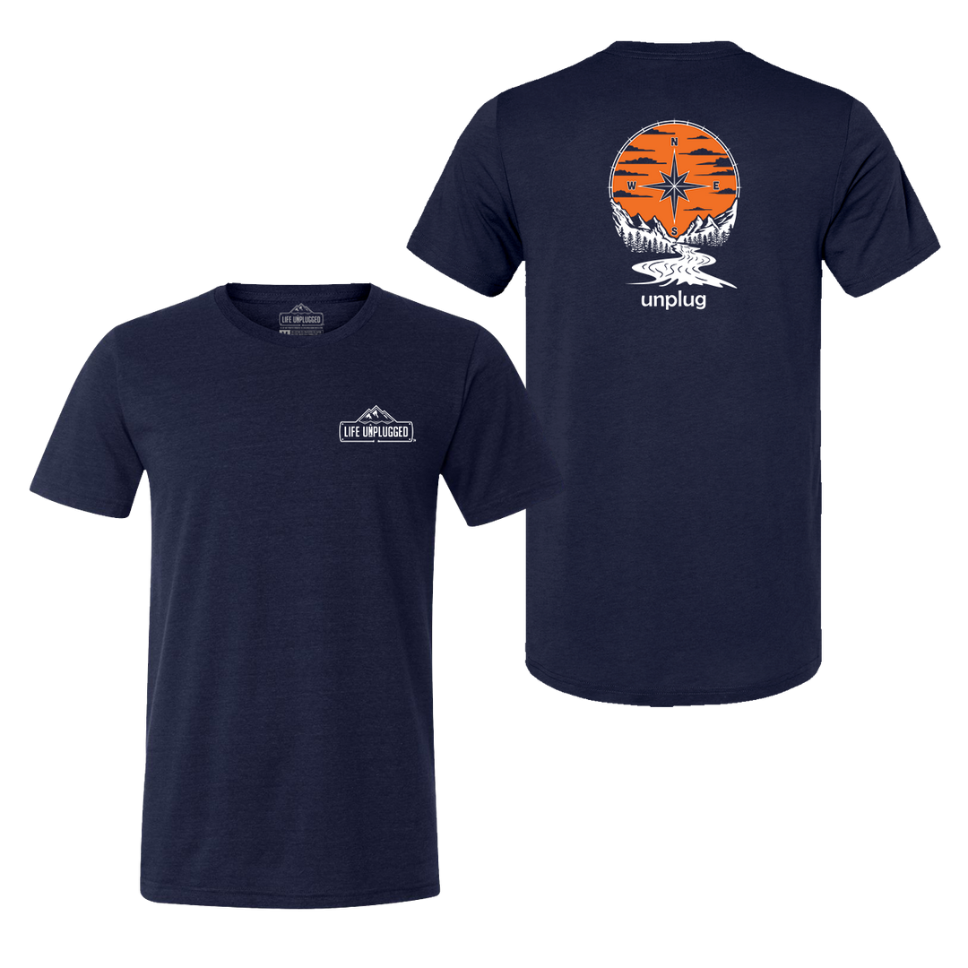 Compass Sunset Triblend T-Shirt