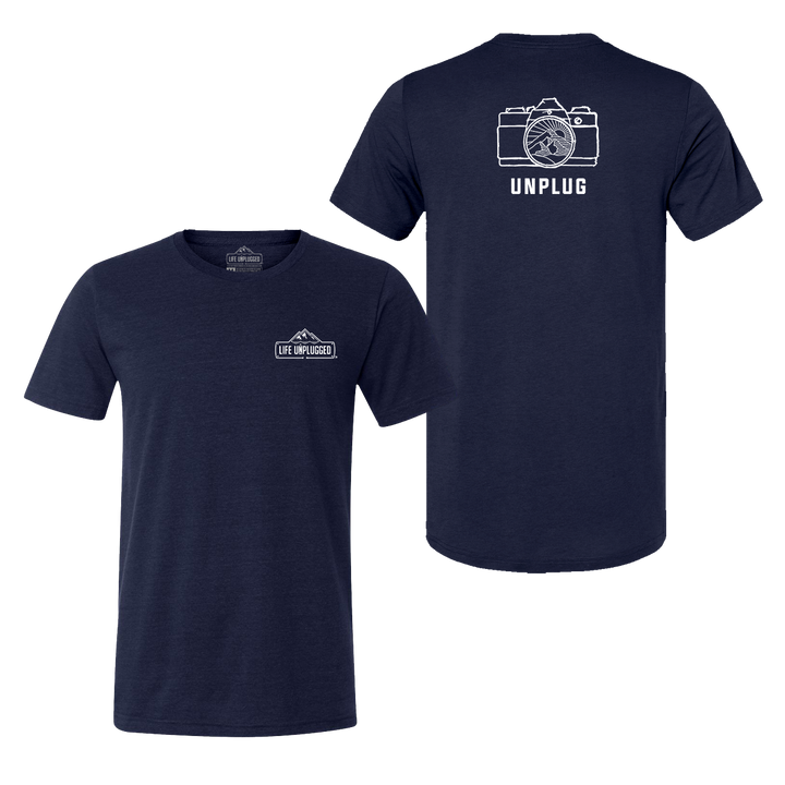 Camera Mountain Lens Triblend T-Shirt