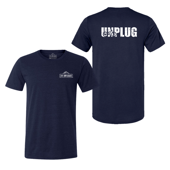 Unplug Mountain Bike Silhouette Triblend T-Shirt