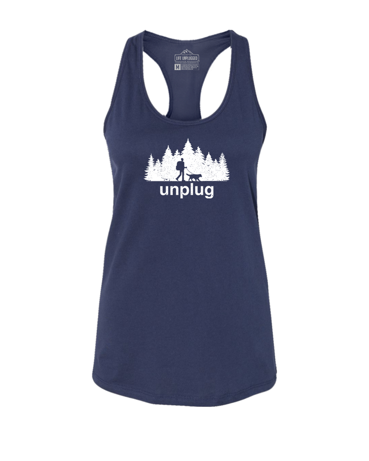 Dog Walks in the Woods Women's Racerback Tank Top