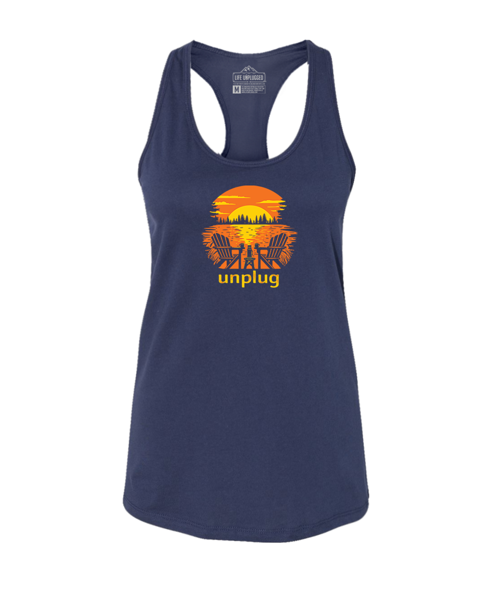 CHAIRS AT SUNSET Women's Racerback Tank Top
