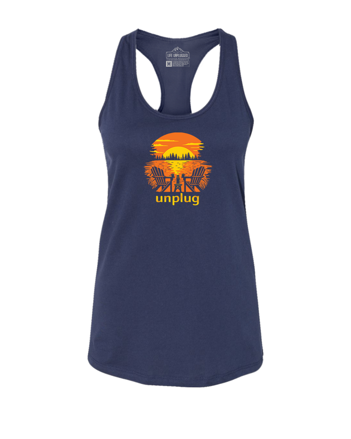 CHAIRS AT SUNSET Women's Racerback Tank Top