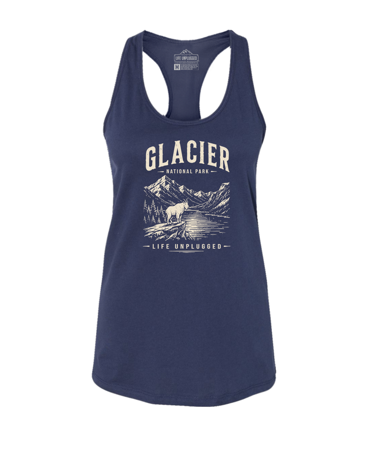 GLACIER NATIONAL PARK  Women's Racerback Tank Top