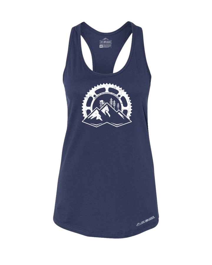 Riding Into The Sunset Premium Women's Relaxed Fit Racerback Tank Top - Life Unplugged
