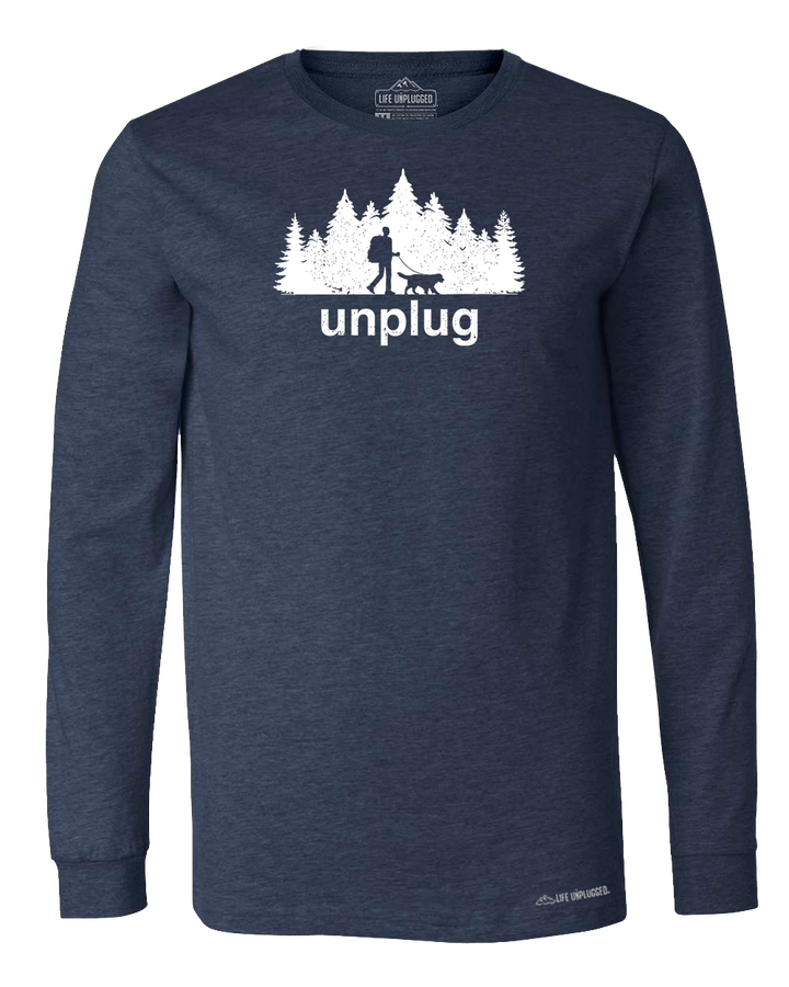 Dog Walks in the Woods Premium Polyblend Long Sleeve T-Shirt - Life Unplugged