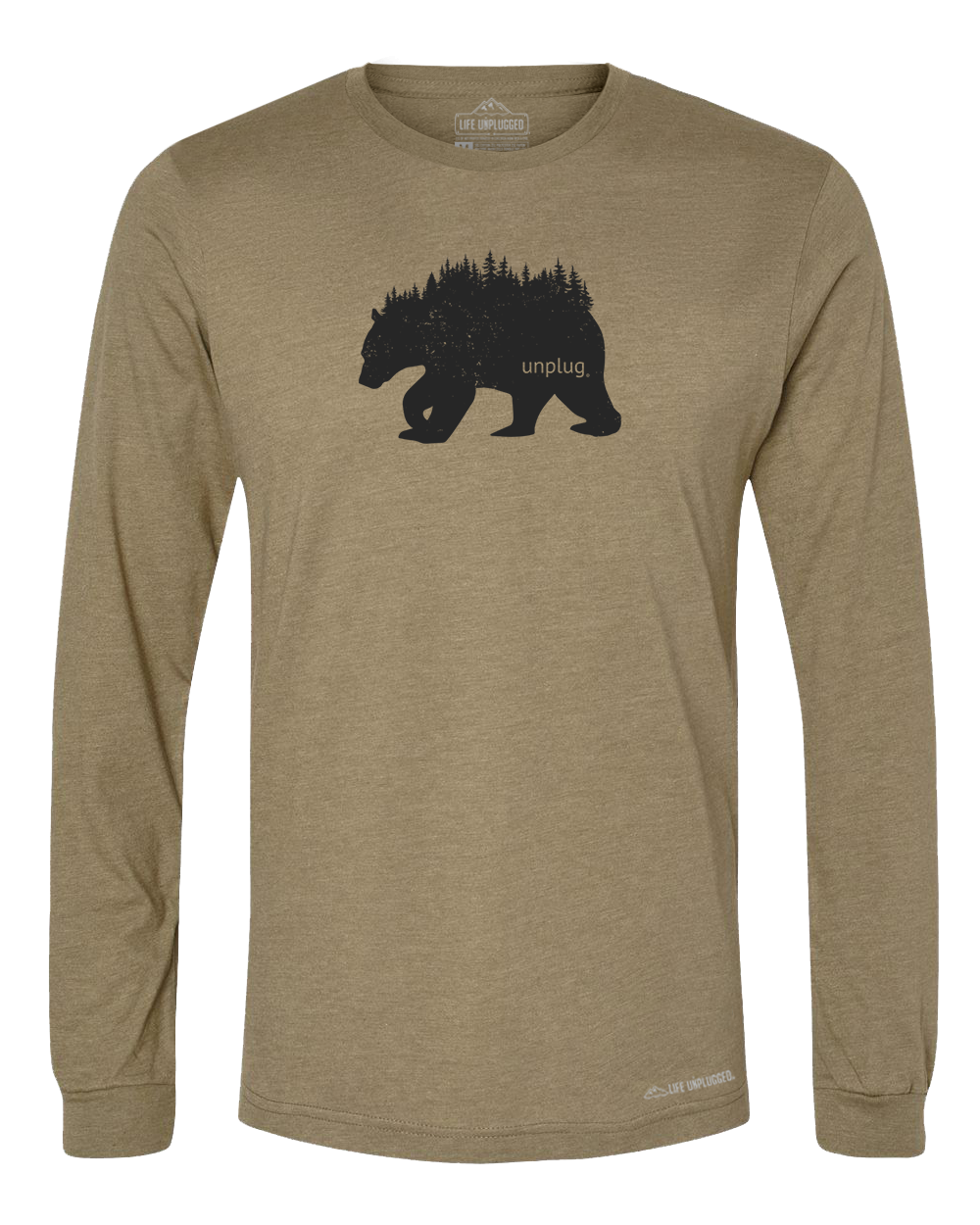 Bear In The Trees Premium Polyblend Long Sleeve T-Shirt - Life Unplugged